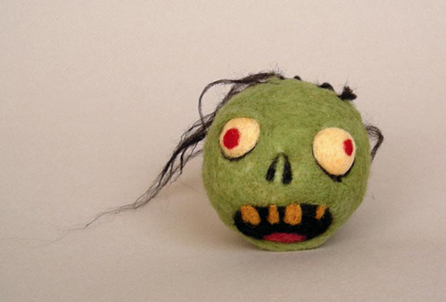 Severed zombie head